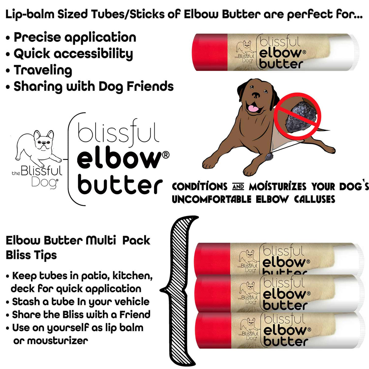 Blissful Elbow® Butter for Dog Elbow Calluses