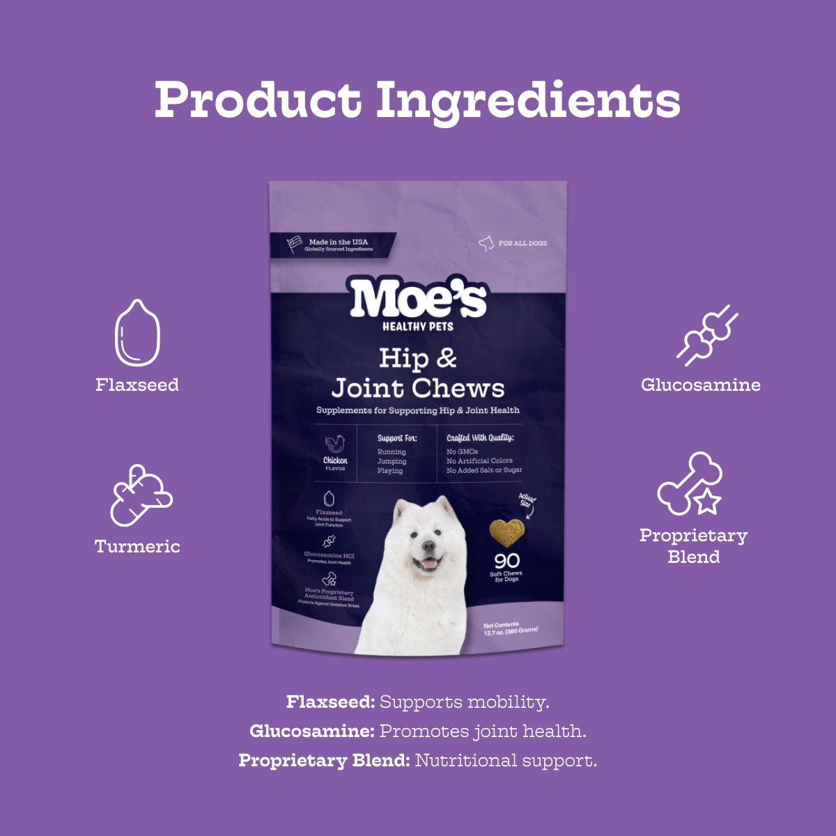 Moe's Hip & Joint Chews for Dogs