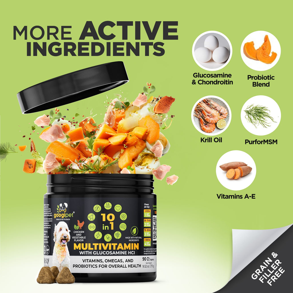 Googipet 10-in-1 Multivitamin Chews for Dogs (Chicken)